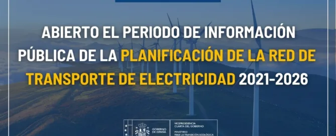Abierto el periodo de información pública de la planificación de la red de transporte de electricidad 2021-2026